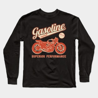 Gasoline Inspired - Vintage Motorbike Long Sleeve T-Shirt